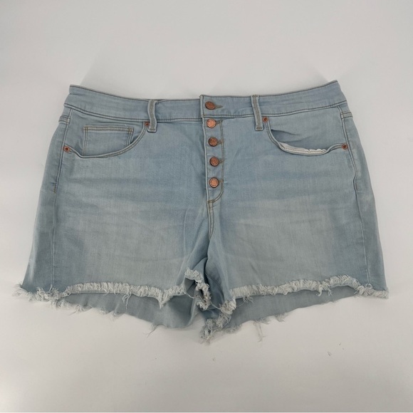 Universal Thread Cut Off Button Fly Jean Shorts Size 16 Women’s - Picture 1 of 7